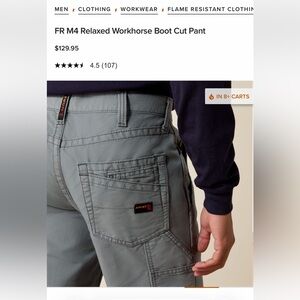 M4 Ariat FR Relaxed Workhorse Boot Cut Pants